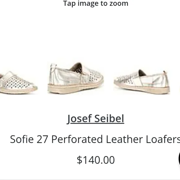 Josef Seibel Sofie 27 Platnium Slip-On Loafers Sz 40 - Picture 2 of 10